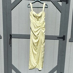 Christian Siriano Bridal Yellow Satin Dress